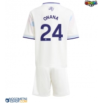 Otroški Nogometni dresi Aston Villa Amadou Onana #24 Tretji 2025-26 Kratek Rokav (+ Kratke hlače)